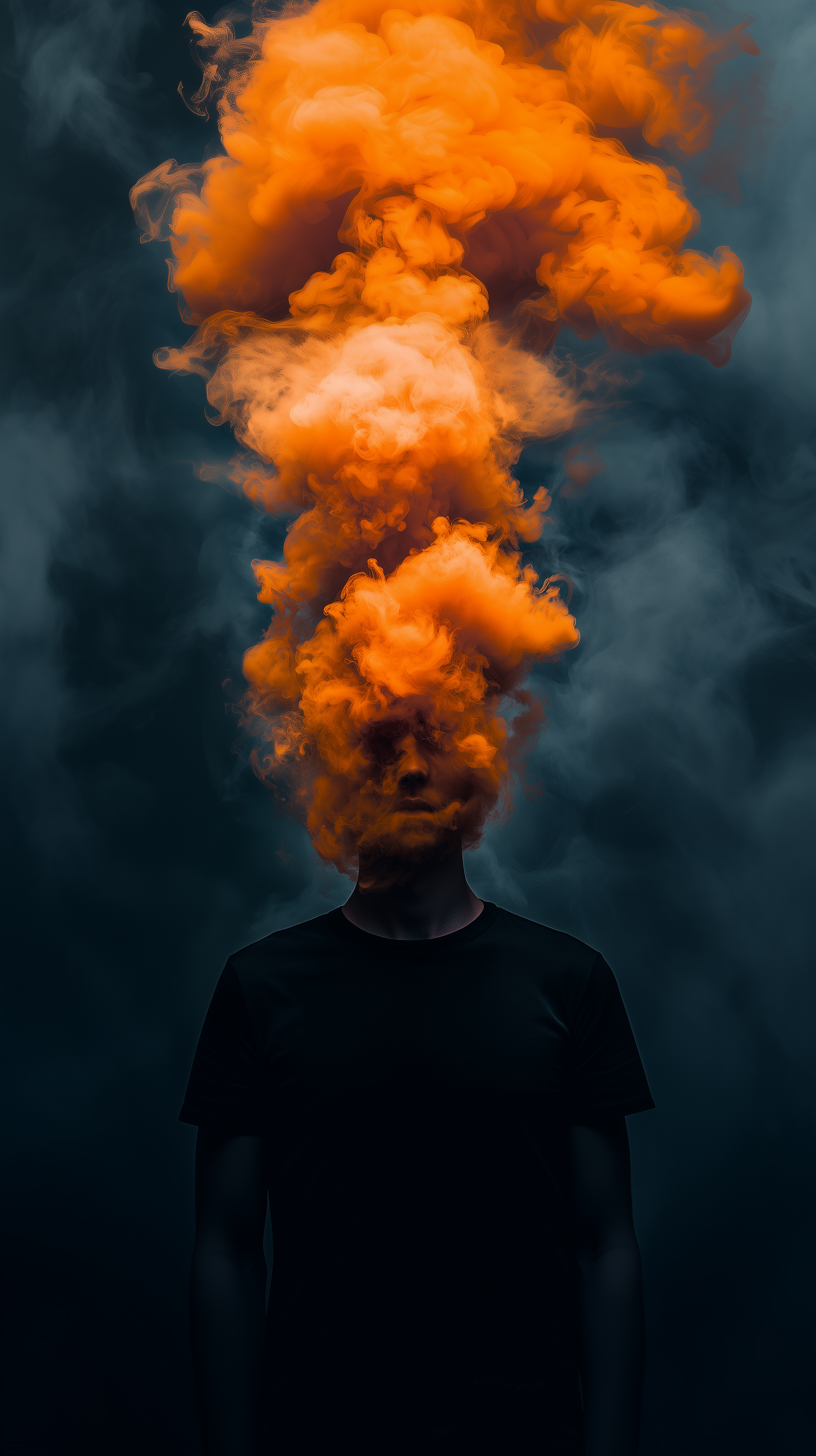 AI generated: Midjourney prompt: create a detailed black and orange photograph of a... (Midjourney - Photography)
