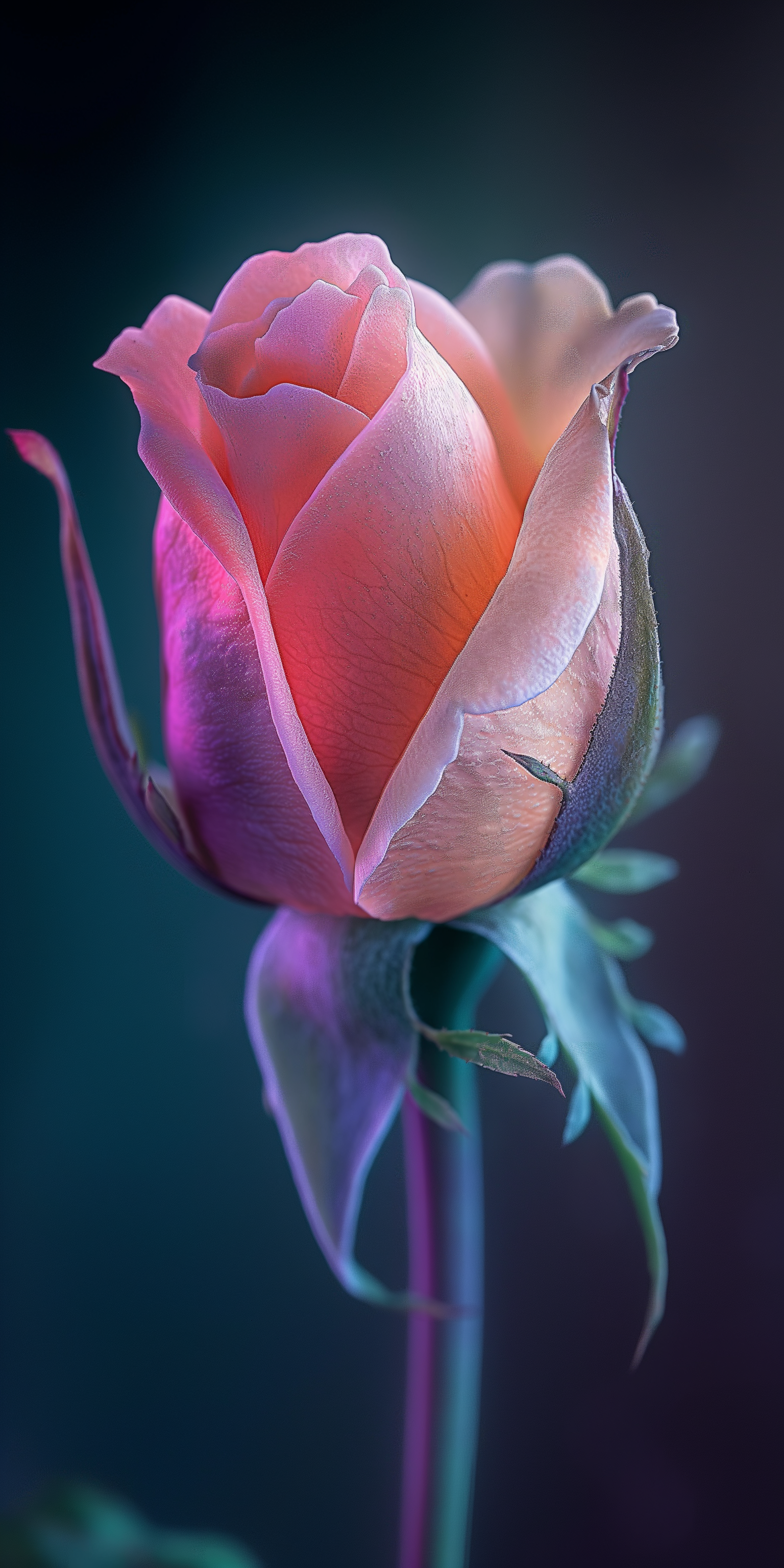 AI generated: Midjourney prompt: macro photography, blooming rose, natural light, i... (Midjourney - Photography)