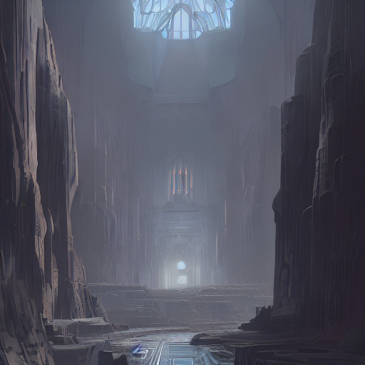 Arcane Diffusion prompt: stunning city of stone inside a ...