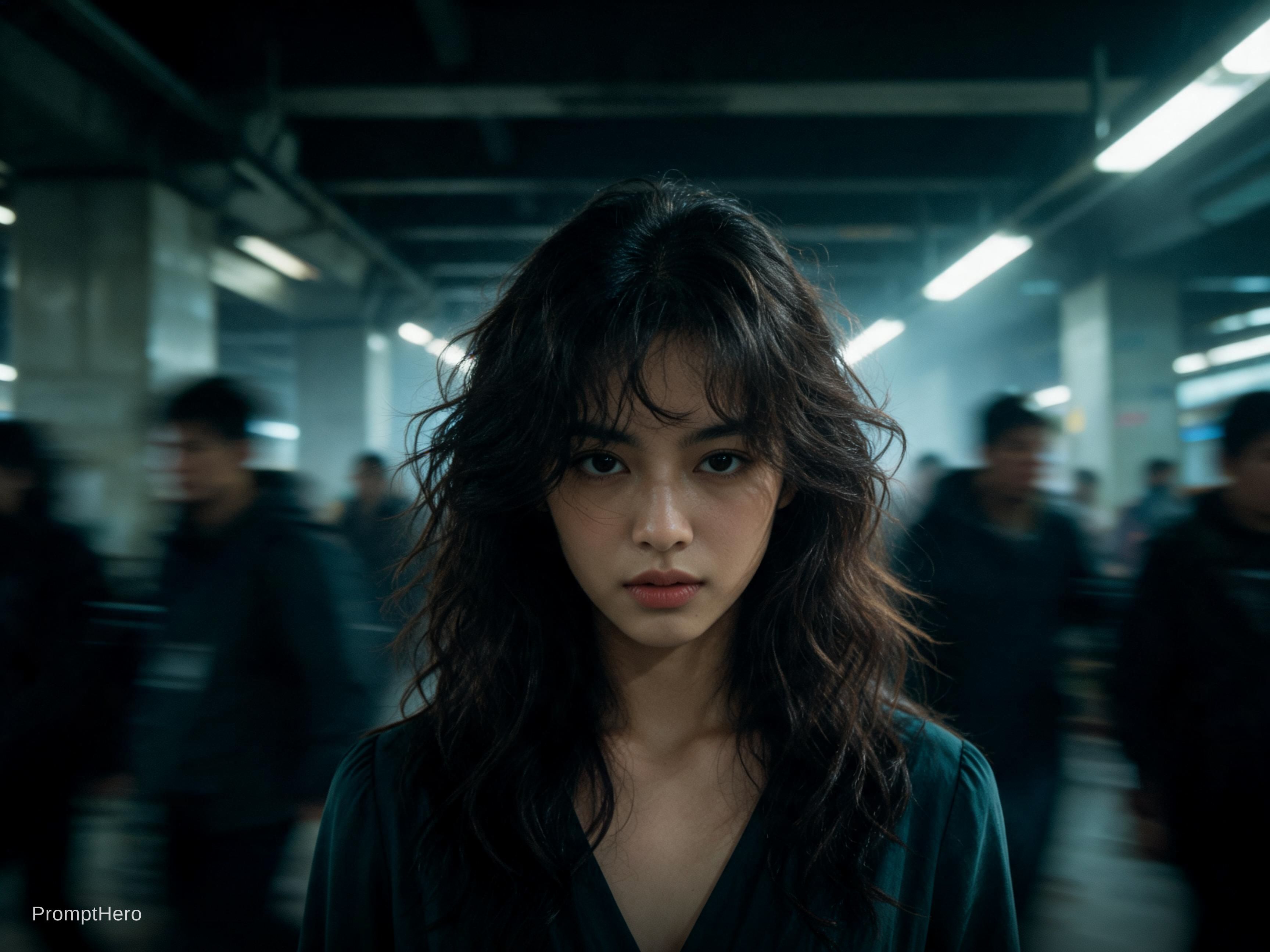 Seedream 5 prompt: Cinematic editorial portrait of a young women in h... - Seedream 5