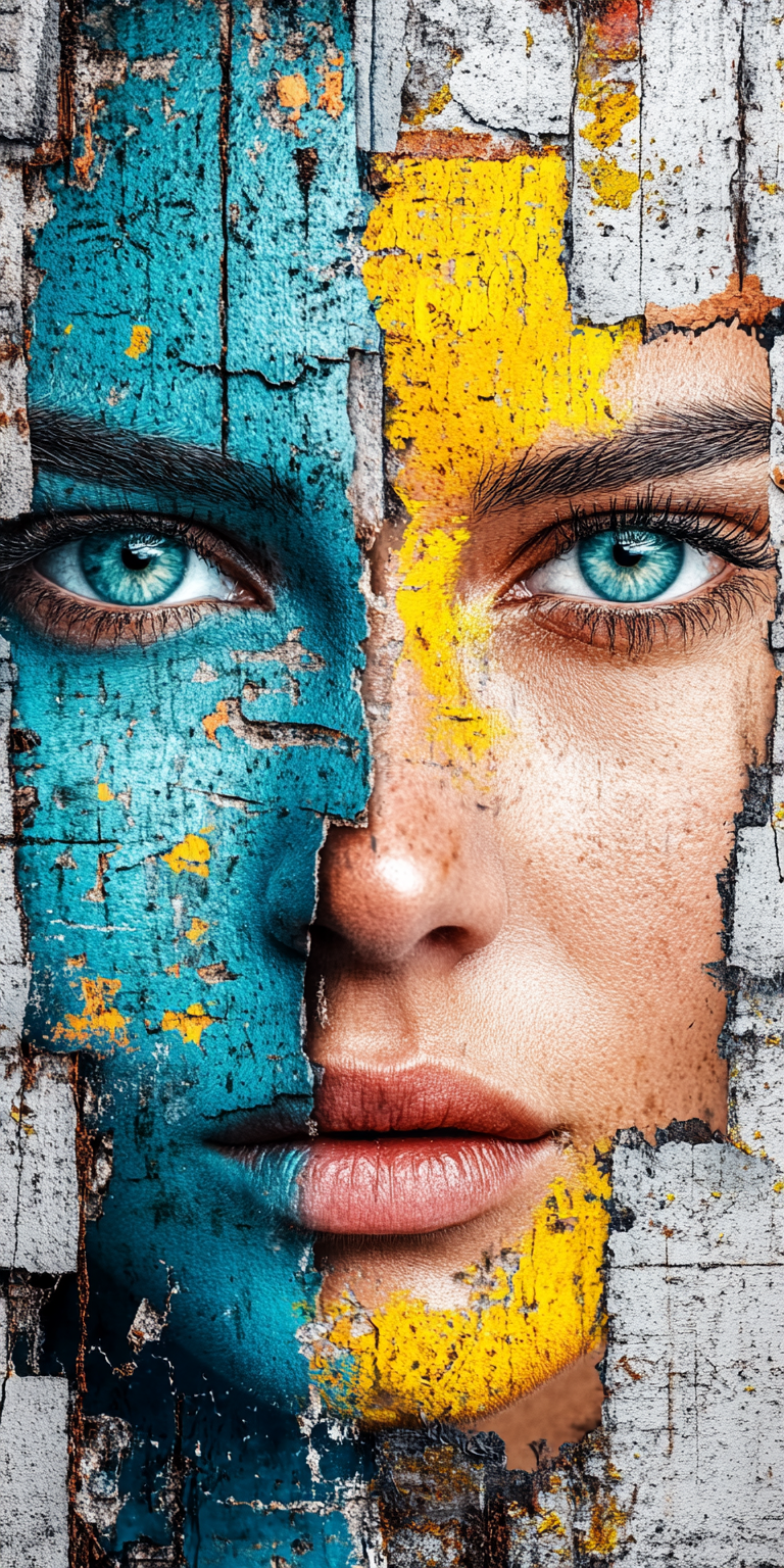 Midjourney prompt: Illustration of a woman, blurred imagery, in the s... - Midjourney