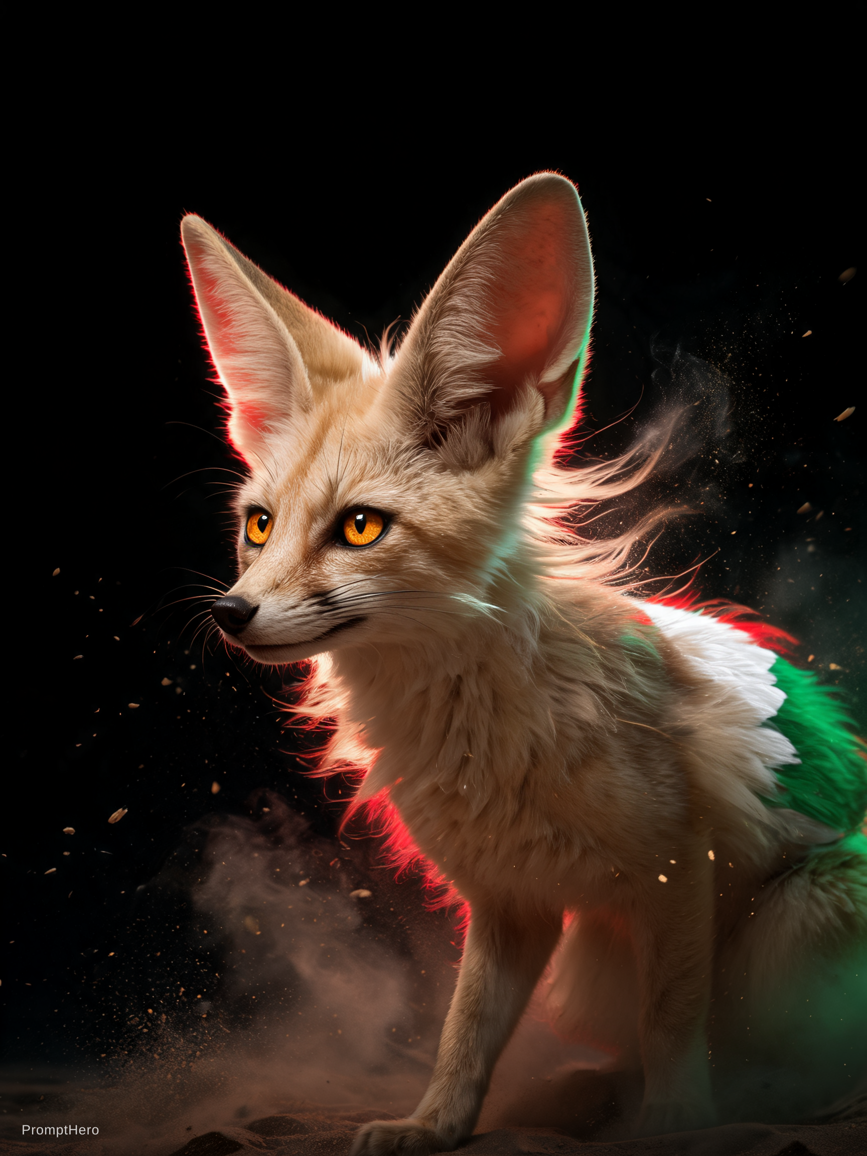صورة مولدة بالذكاء الاصطناعي: Seedream 5 prompt: An original cinematic mascot inspired by Algeria, ... (نموذج Seedream 5 - صور شخصية)