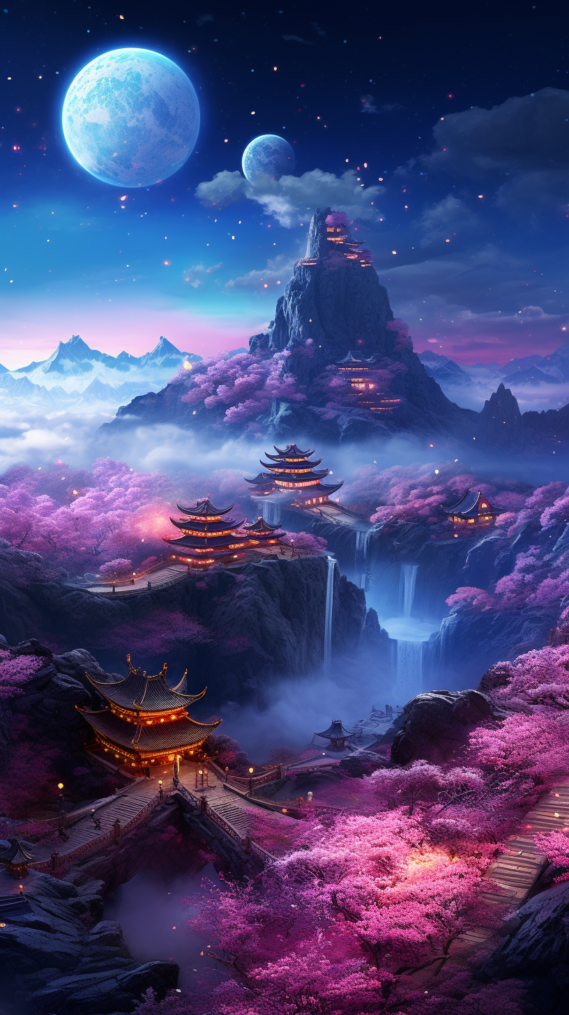 AI generated: Midjourney prompt: This is a surreal and complex cg rendering at nigh... (Midjourney - 3d Renders)