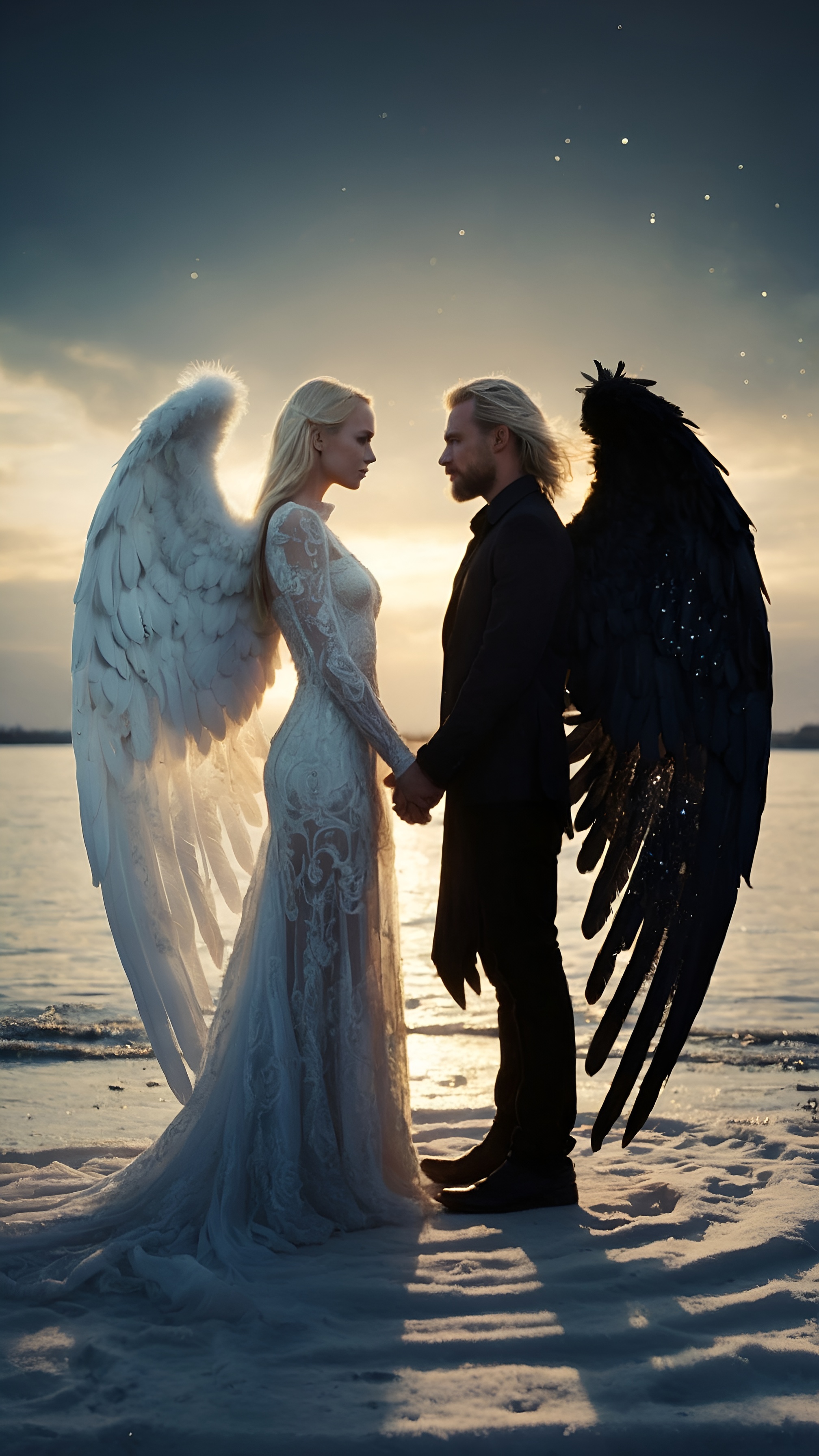 AI generated: Light & Dark Romance (Stable Diffusion - Photography)