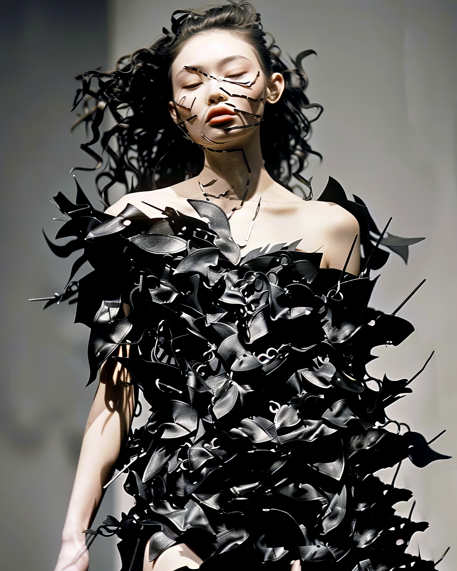 AI generated: Shapes of Spikes (Midjourney - Fashion)