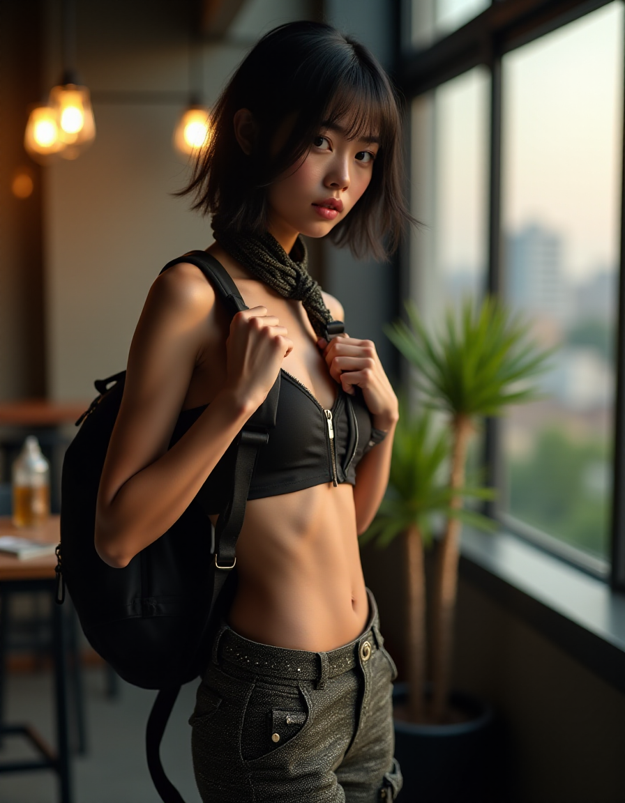 AI generated: FLUX prompt: High fashion photo medium shot of a young asian fe... (FLUX - Fashion)