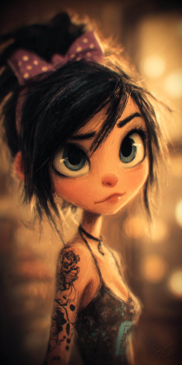 AI generated: Midjourney prompt: a dark-haired girl, gothcore, zbrush, character ca... (Midjourney - Portraits)