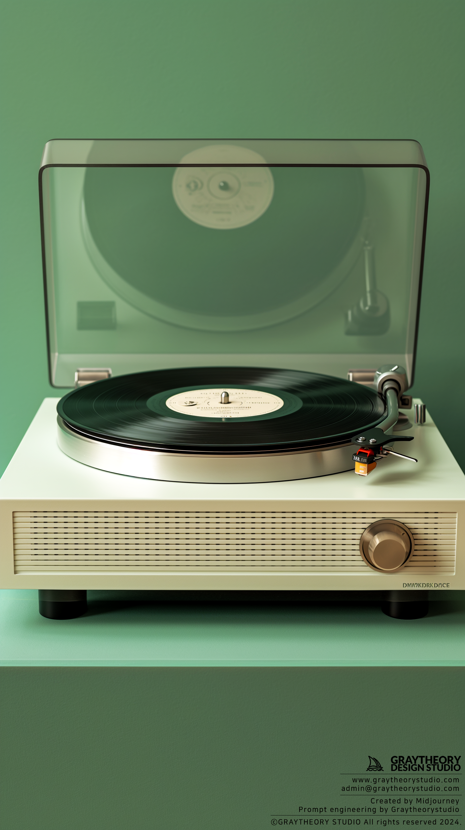 صورة مولدة بالذكاء الاصطناعي: Midjourney prompt: Dieter Rams' Braun SK4 record player, Snow White, ... (نموذج Midjourney - تصوير فوتوغرافي)
