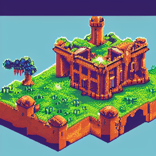 Stable Diffusion prompt: 8bit, pixel art, isometric, topd...