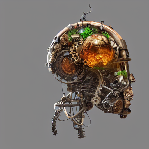 Stable Diffusion prompt: 3D render of a sci-fi baroque co...
