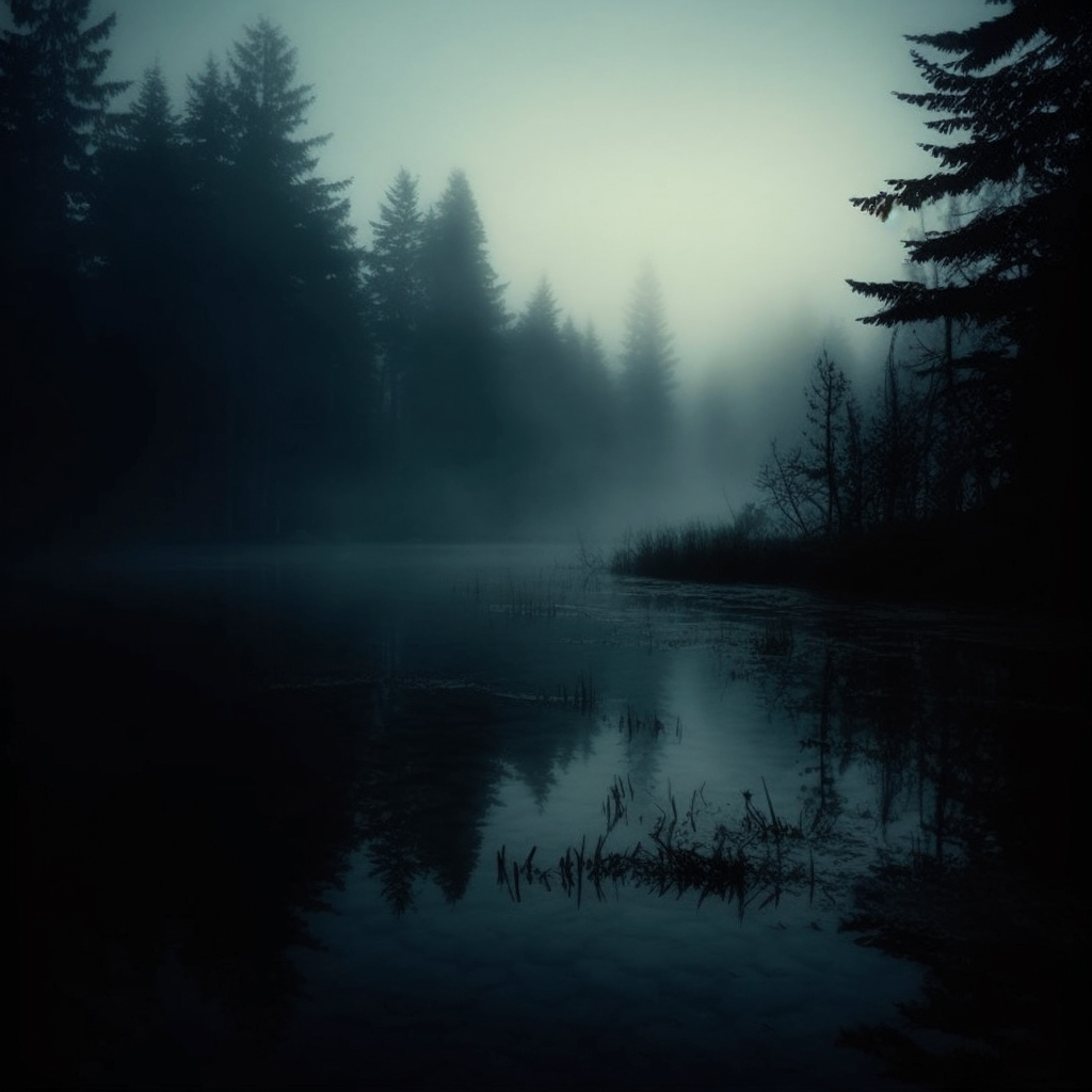 صورة مولدة بالذكاء الاصطناعي: The Lake: Siren's Call (نموذج Midjourney - تصوير فوتوغرافي)