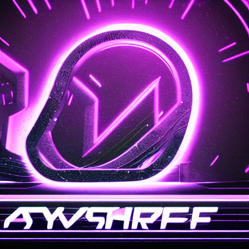 Stable Diffusion prompt: scifi logo for a synthwave music...