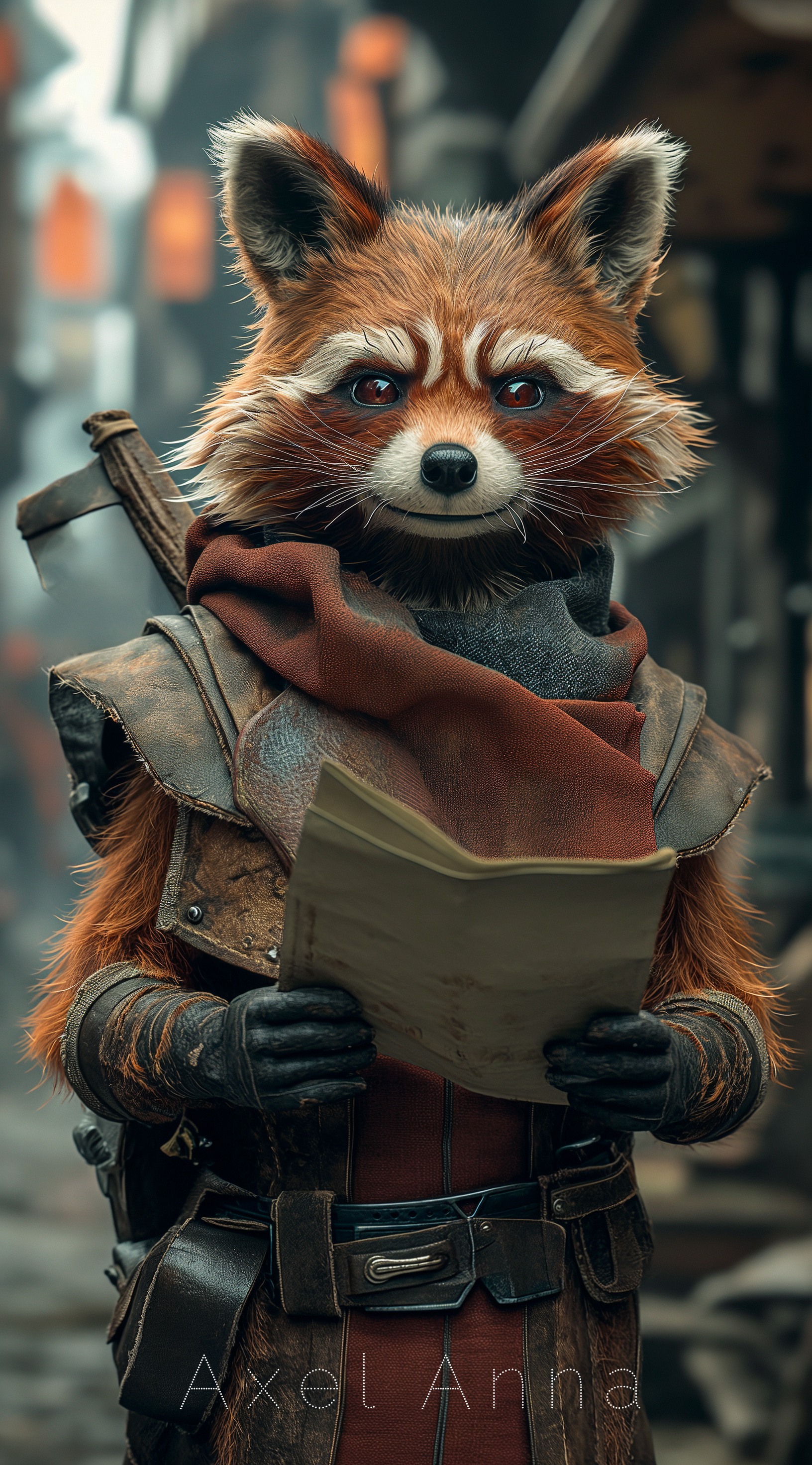 Midjourney prompt: the anime character holding a piece of paper as an... - Midjourney