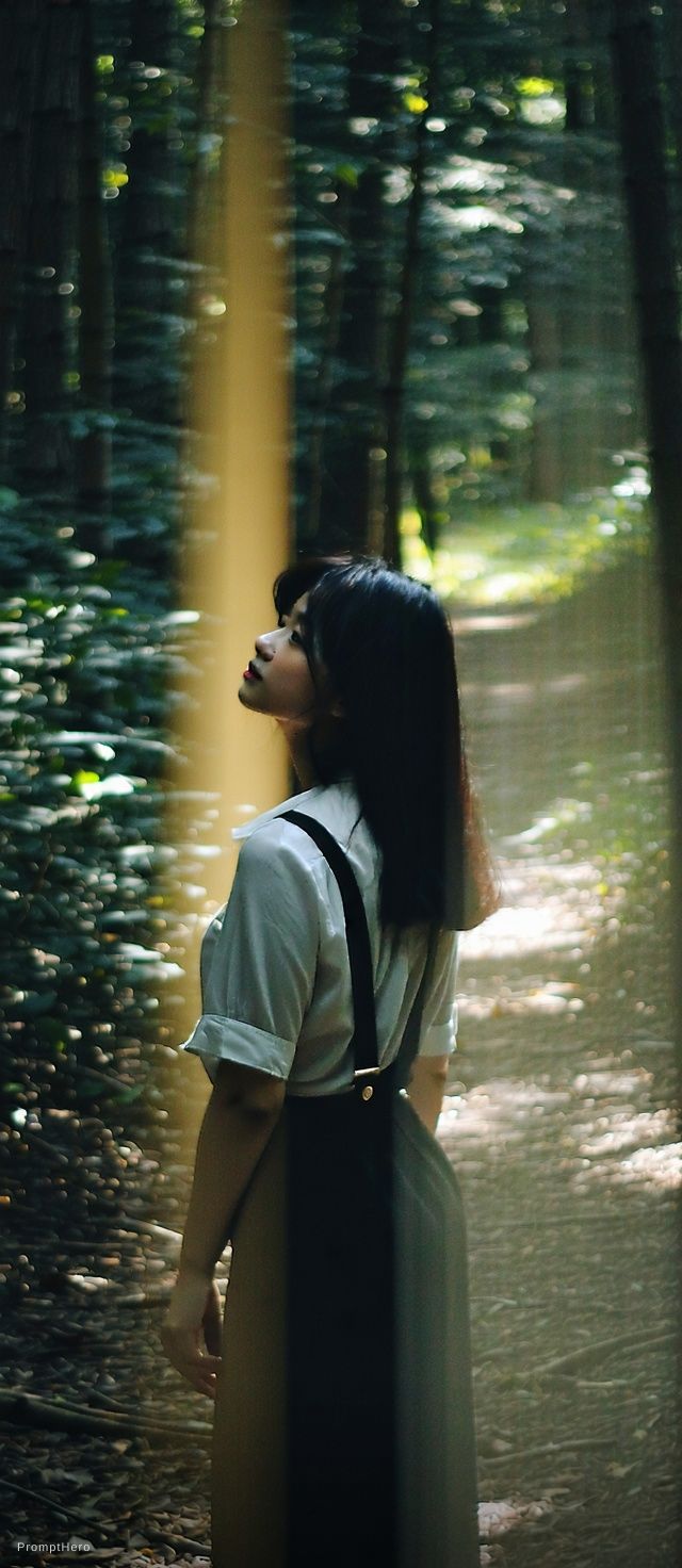 AI generated: Stable Diffusion prompt: A cinematic portrait of an Asian woman standing in... (Stable Diffusion - Portraits)