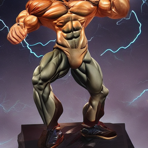 Stable Diffusion prompt: Showcase Gigachad as a muscular ...