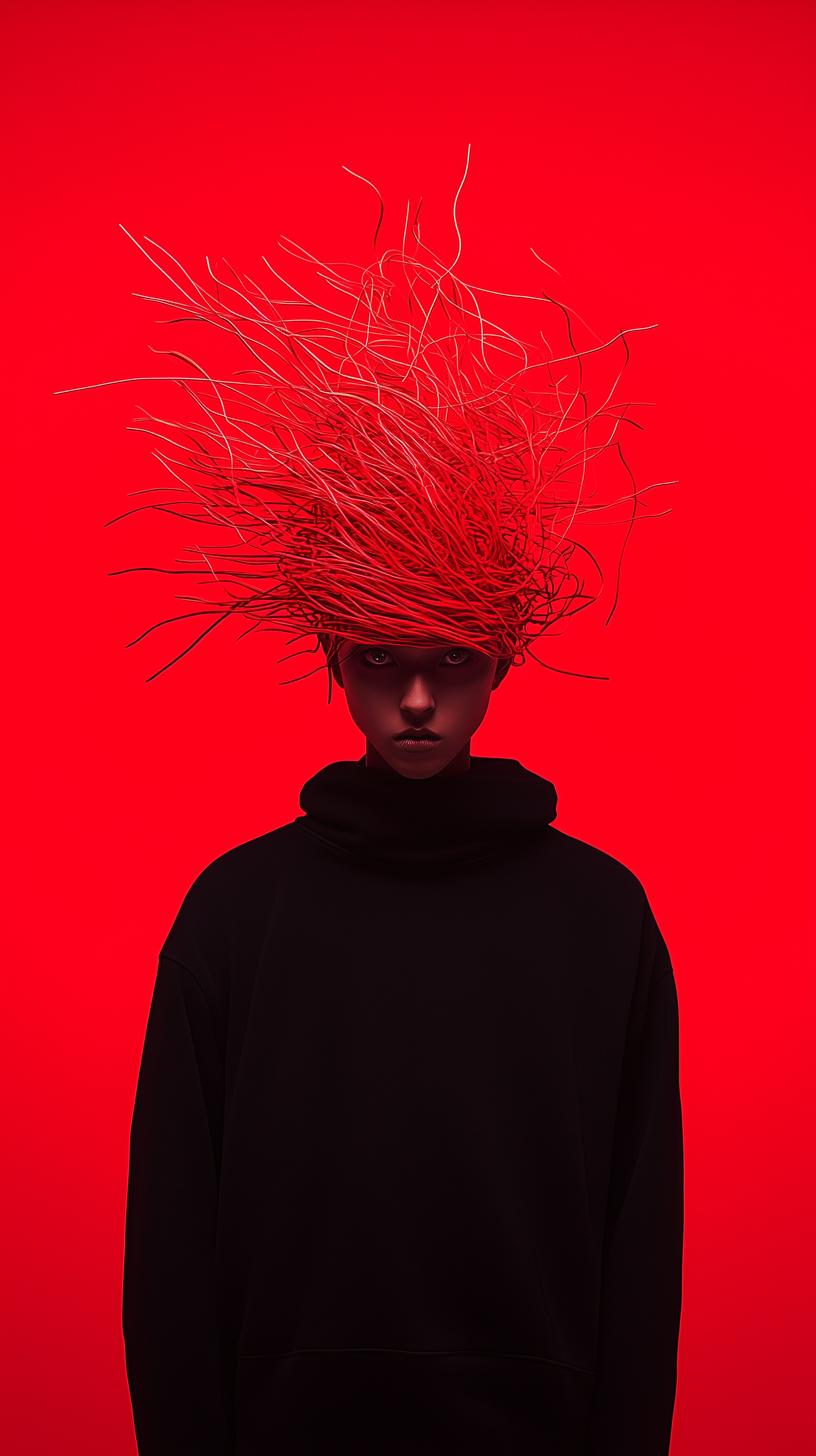 AI generated: Midjourney prompt: high resolution shooting, front view, bloody red c... (Midjourney - Photography)