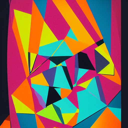 Stable Diffusion prompt: geometric abstract portrait of b...