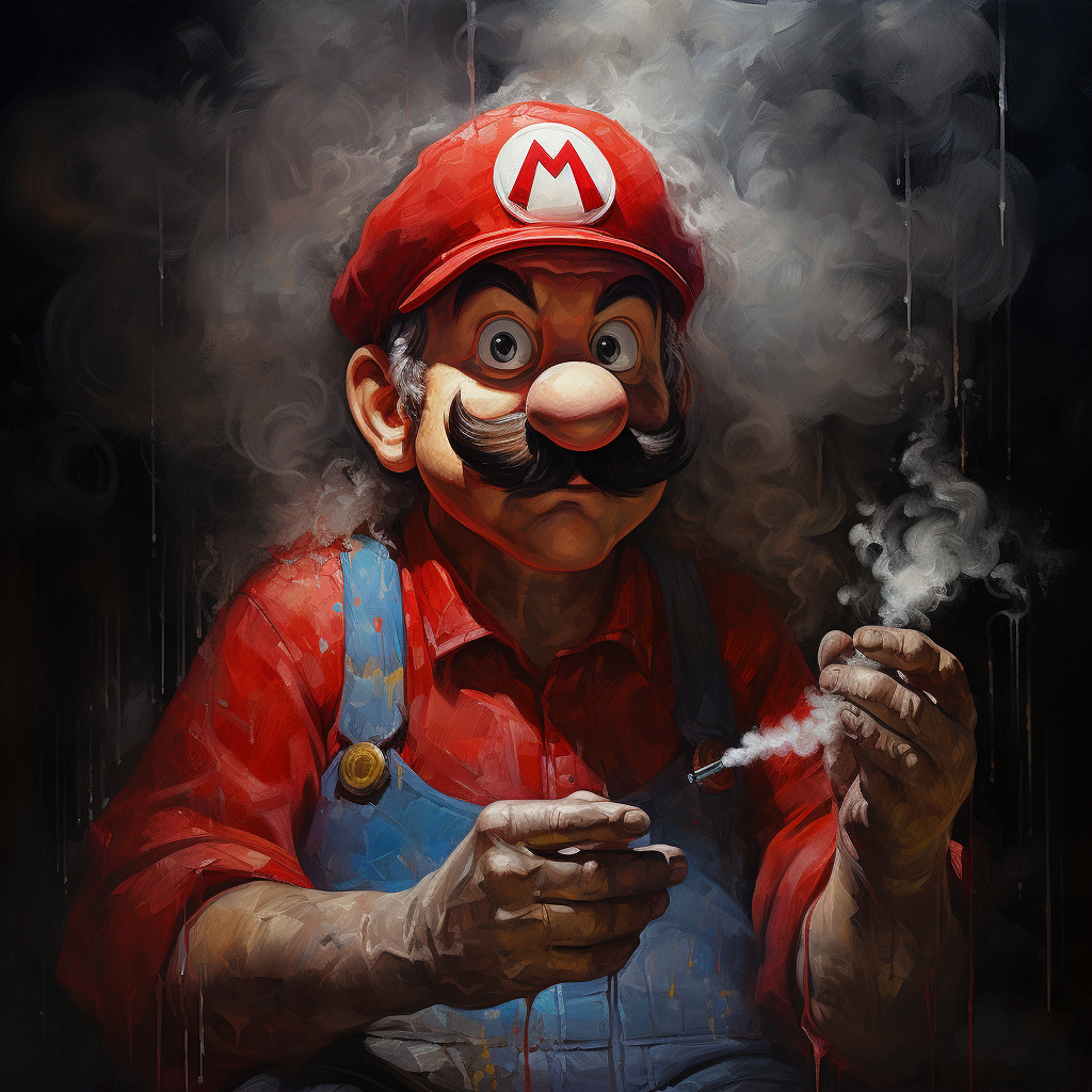 صورة مولدة بالذكاء الاصطناعي: Super Mario Bros. (نموذج Midjourney - Character Design)