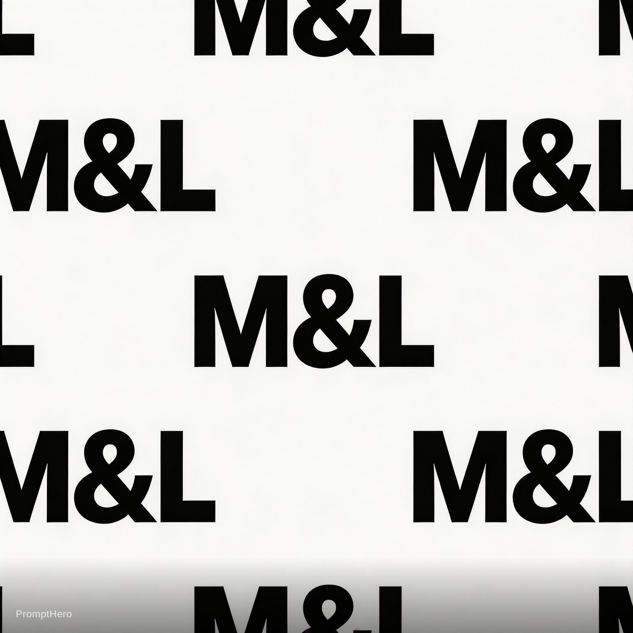 AI generated: Seedream 5 prompt: create a pattern the text "M&L" in black on white.... (Seedream 5 - Concept Art)