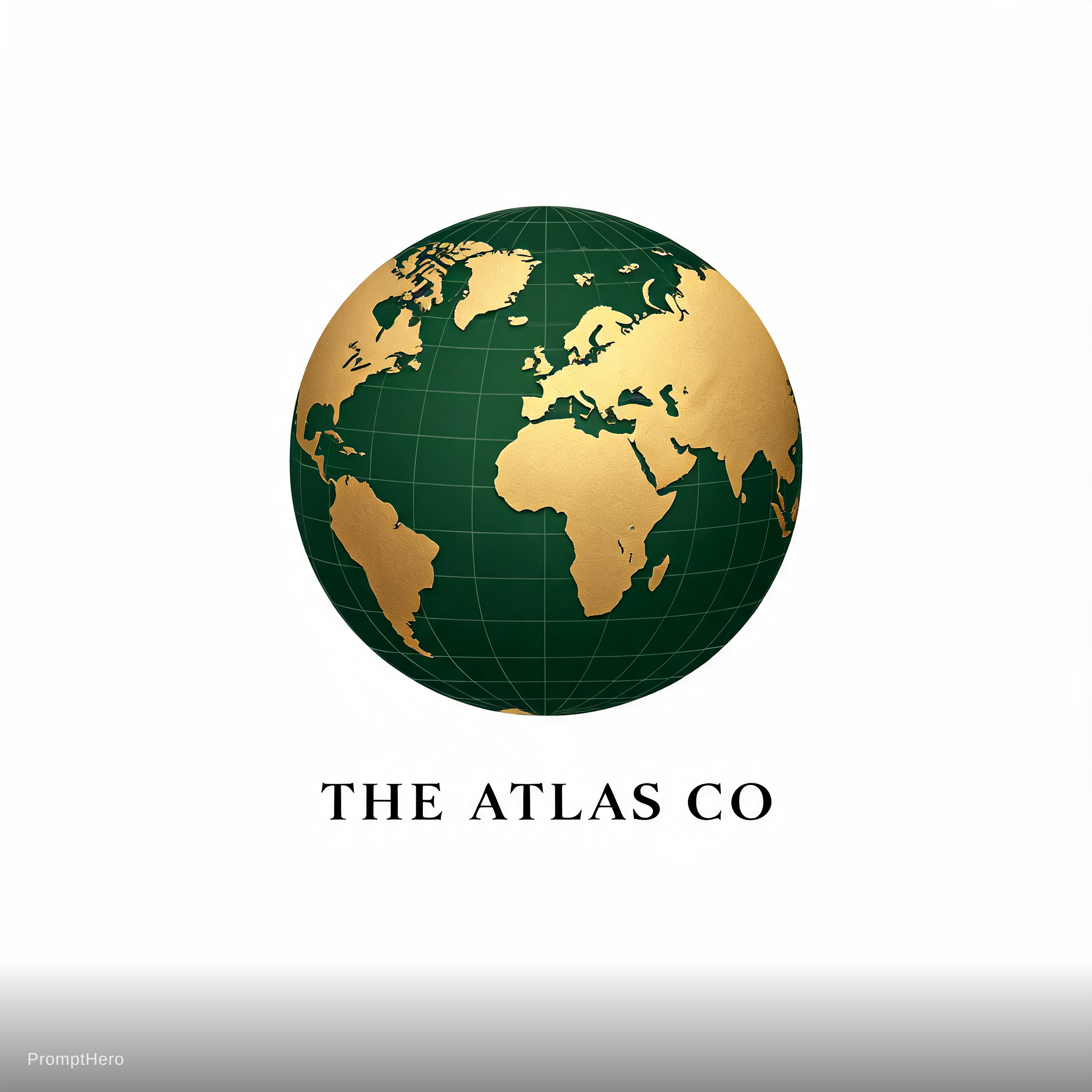 صورة مولدة بالذكاء الاصطناعي: Seedream 5 prompt: Premium engraved atlas globe emblem logo for “THE ... (نموذج Seedream 5 - شعارات وتصميم)