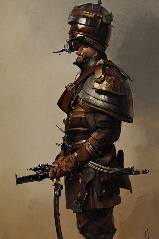 Stable Diffusion prompt: a portrait of a war soldier in 1...