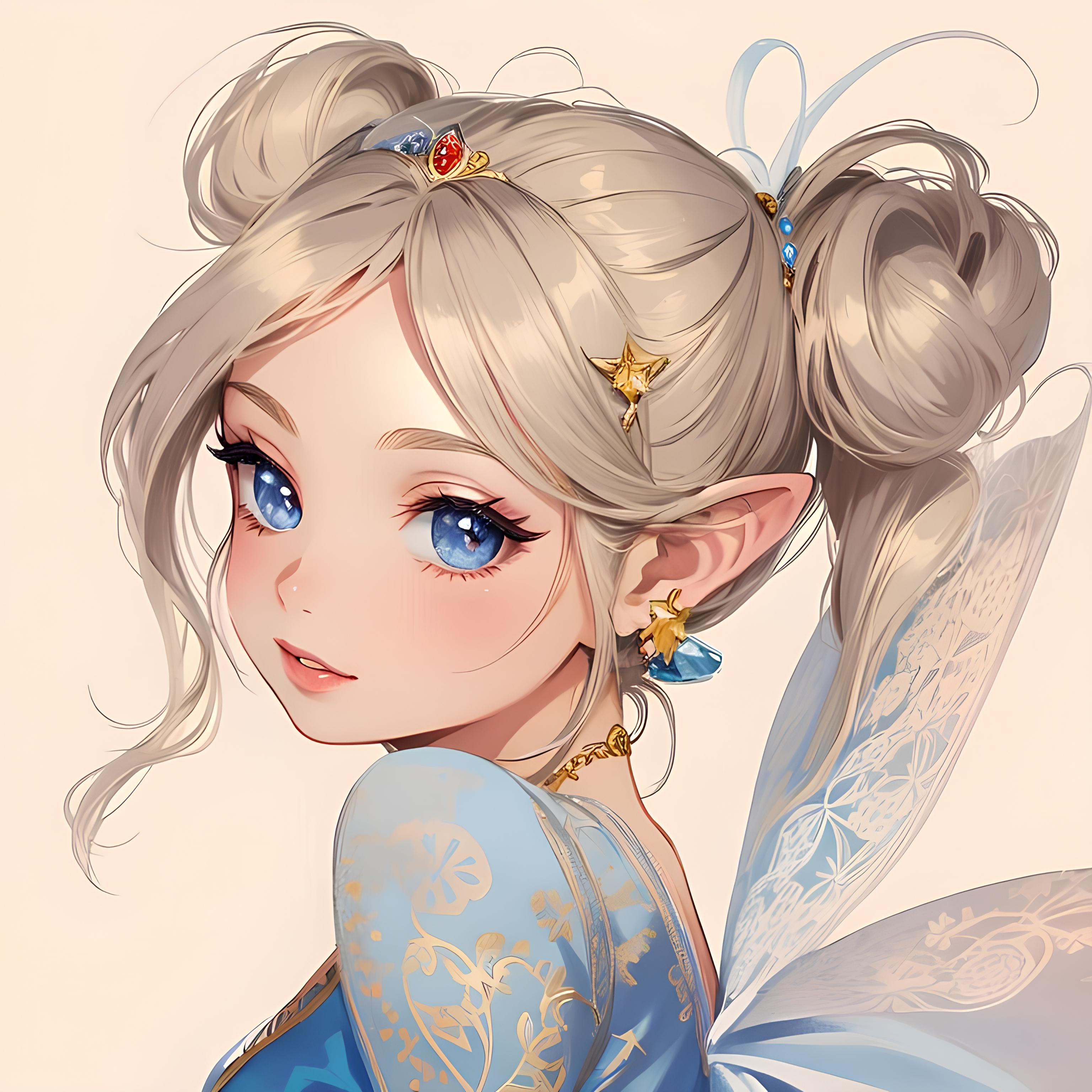 صورة مولدة بالذكاء الاصطناعي: DreamShaper prompt: a drawing of a girl dressed as a fairy, lineart, i... (نموذج DreamShaper - صور شخصية)