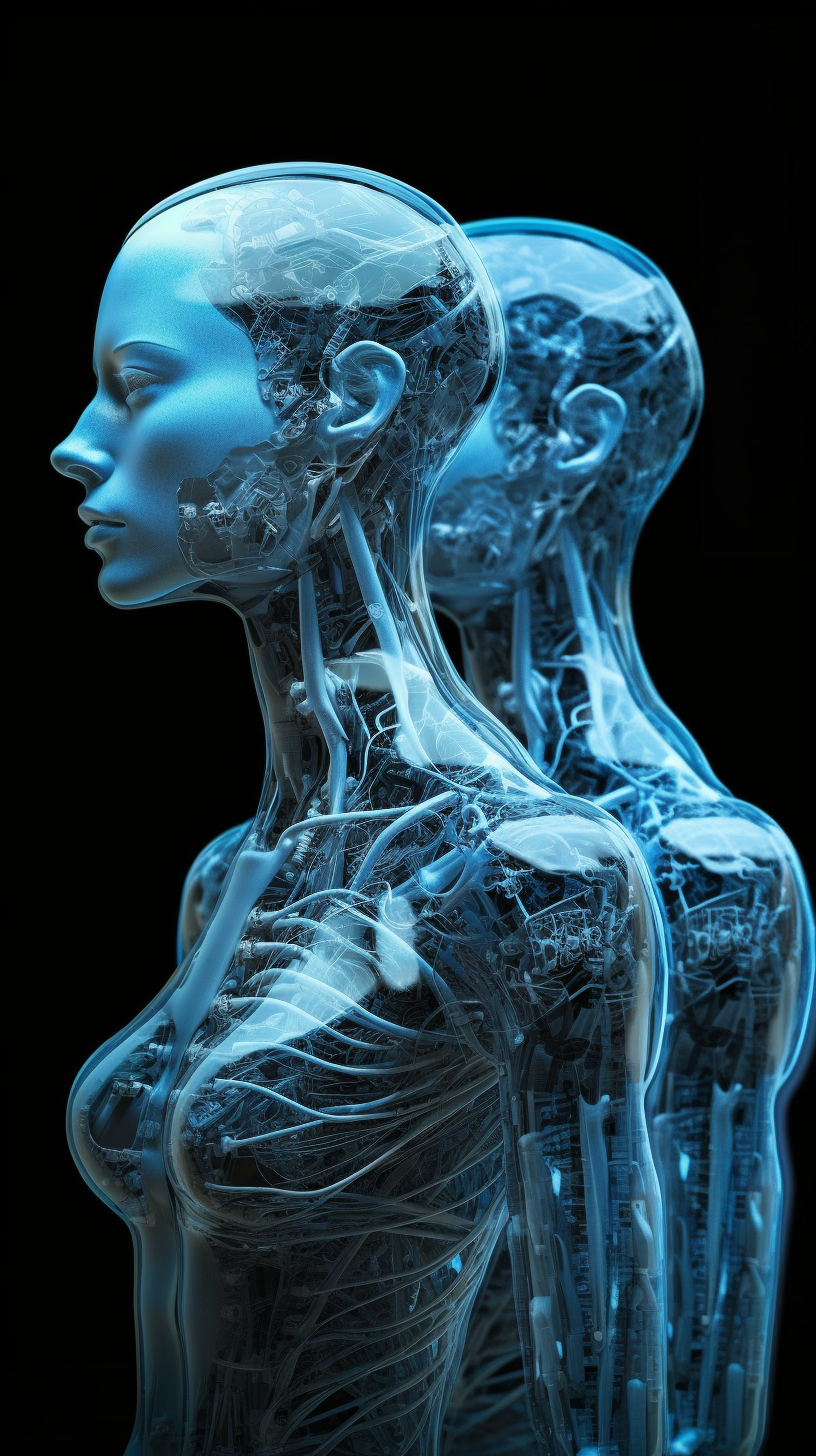AI generated: Midjourney prompt: robot women, in the style of fine attention to ana... (Midjourney - Concept Art)