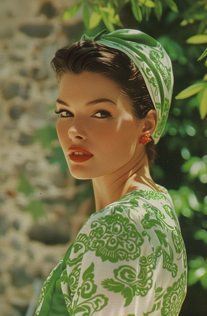 Midjourney prompt: A fashion magazine photo of an elegant woman weari... - Midjourney