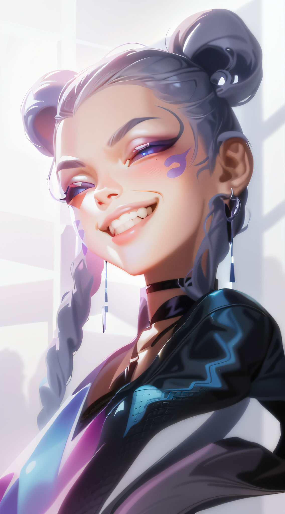 MeinaMix prompt: a cartoon girl smile with a pigtails and a ponytai... - MeinaMix