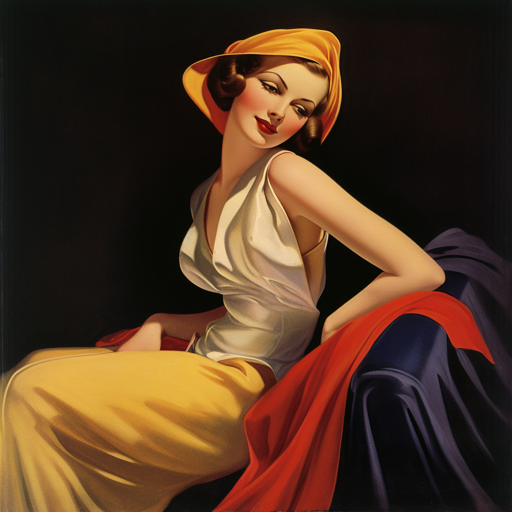 Midjourney prompt: high fashion, perfect face, vogue 1935 --no ugly,... - Midjourney