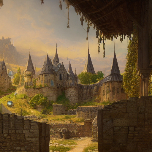 Stable Diffusion prompt: """a beautiful fantasy medieval ...