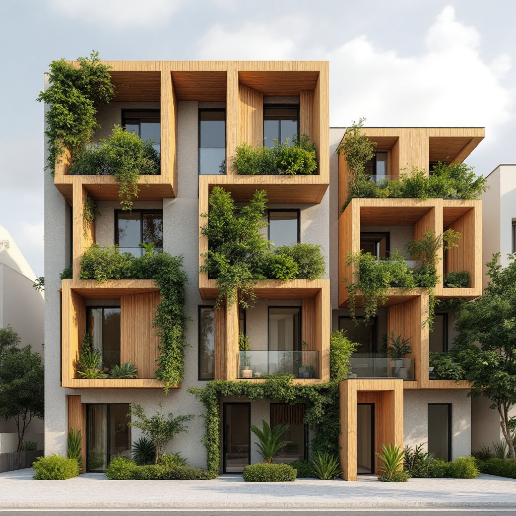 facade architecture japandi minimalist neutral colors vegetation