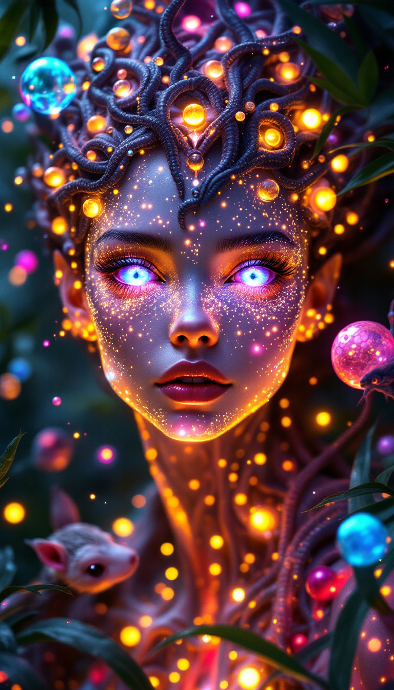 FLUX prompt: Surreal 4k painting of a beautiful alien princess ... - FLUX
