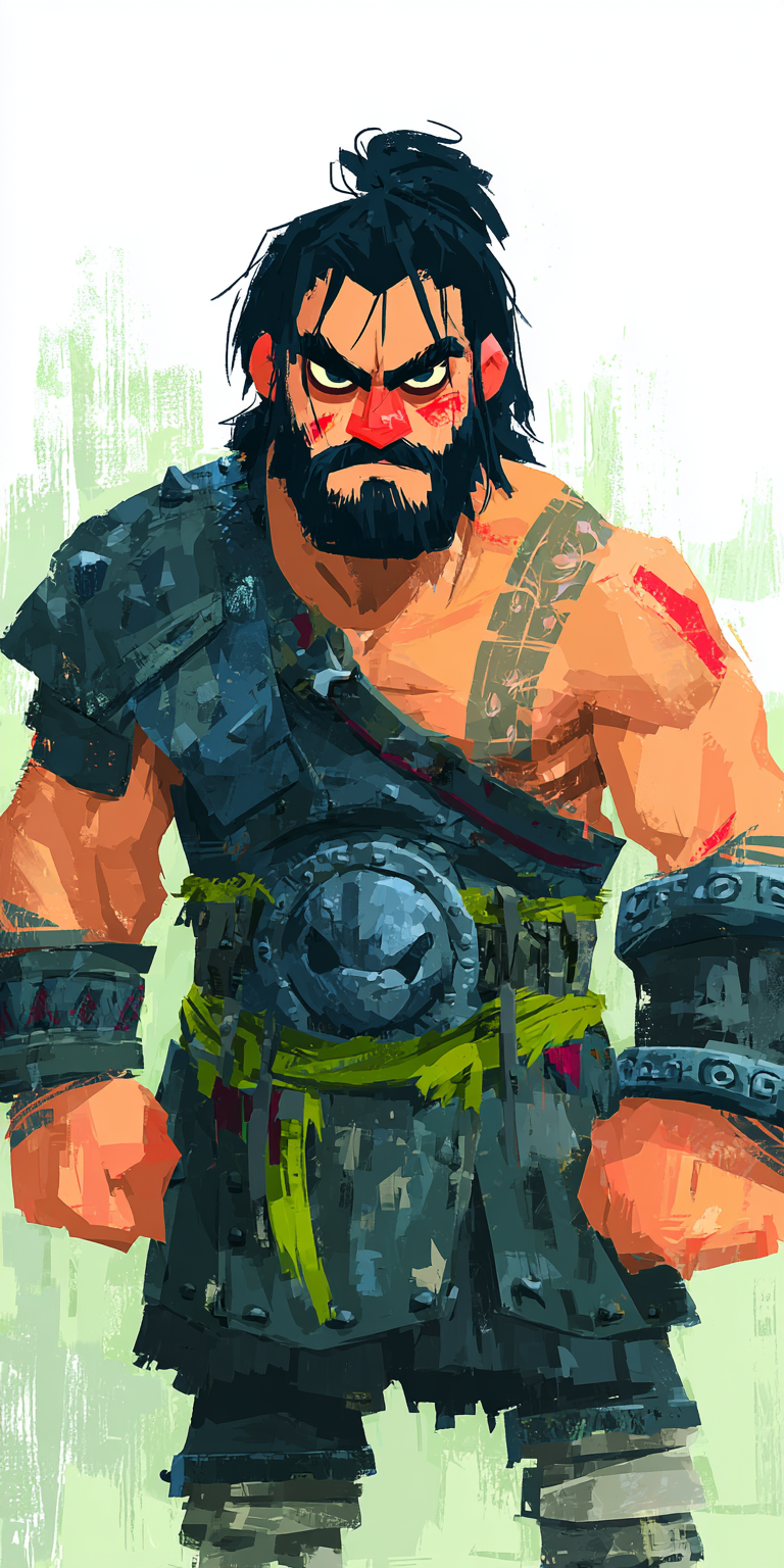 AI generated: Midjourney prompt: Barbarian, in the style of Dungeons & Dragons --ch... (Midjourney - Concept Art)
