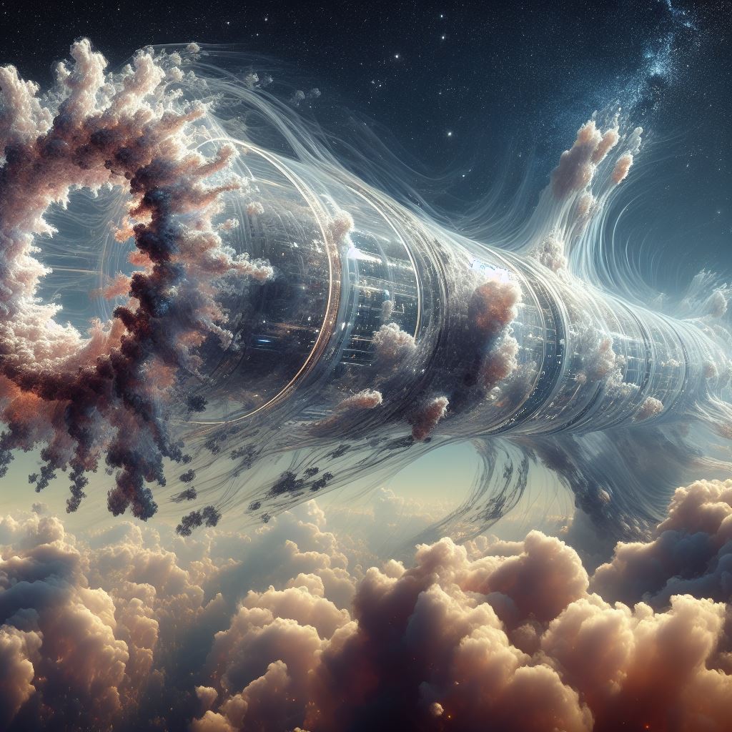 AI generated: Tunnel to another Universe (DALL·E - Concept Art)