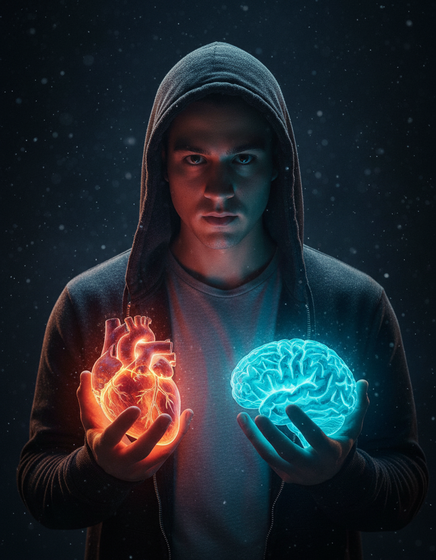 صورة مولدة بالذكاء الاصطناعي: ChatGPT Image prompt: You have to choose ❤️ or 👍 Prompt 👇 .. A hyp... (نموذج ChatGPT Image - صور شخصية)