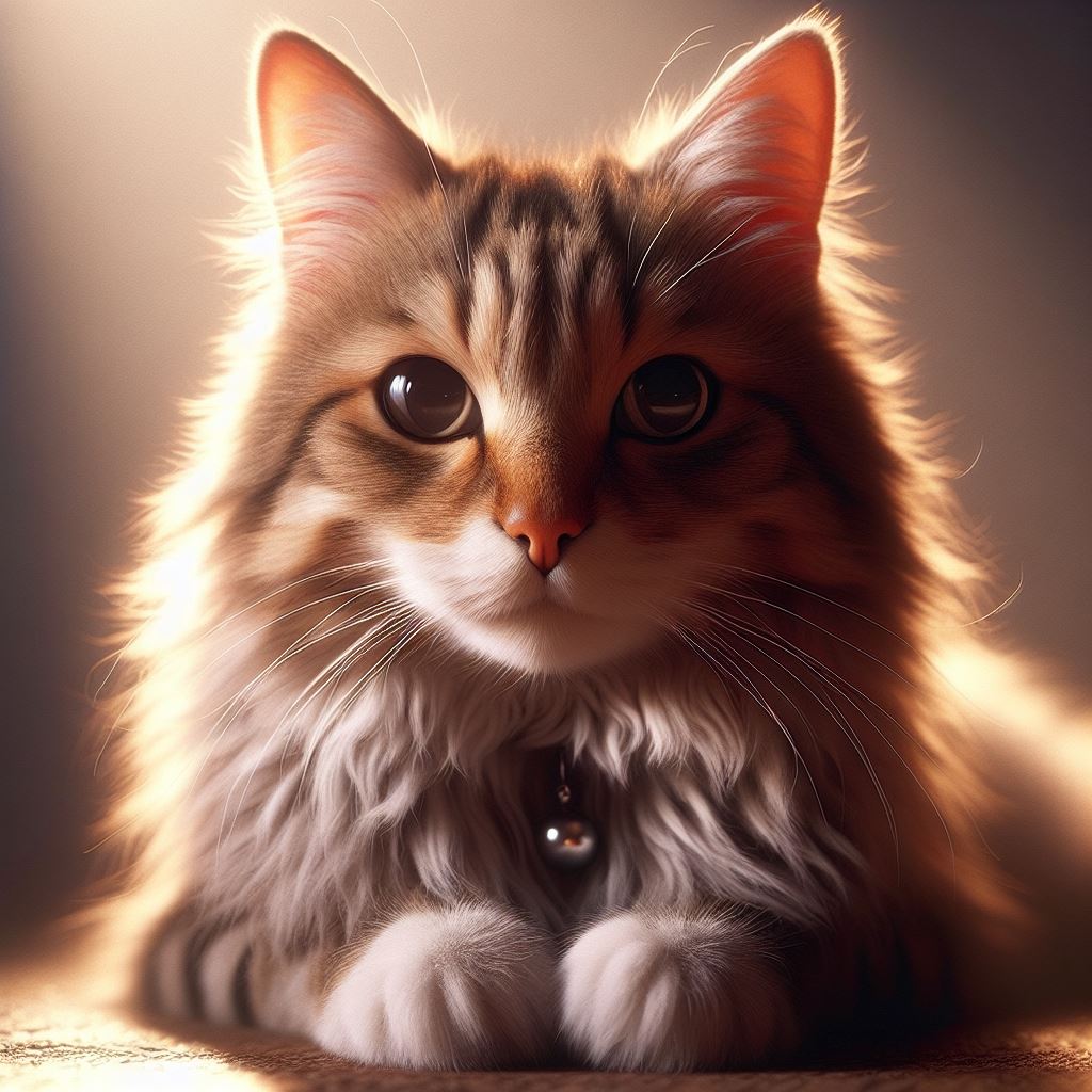 صورة مولدة بالذكاء الاصطناعي: A stunning posture of a cat (نموذج DALL·E - تصوير فوتوغرافي)