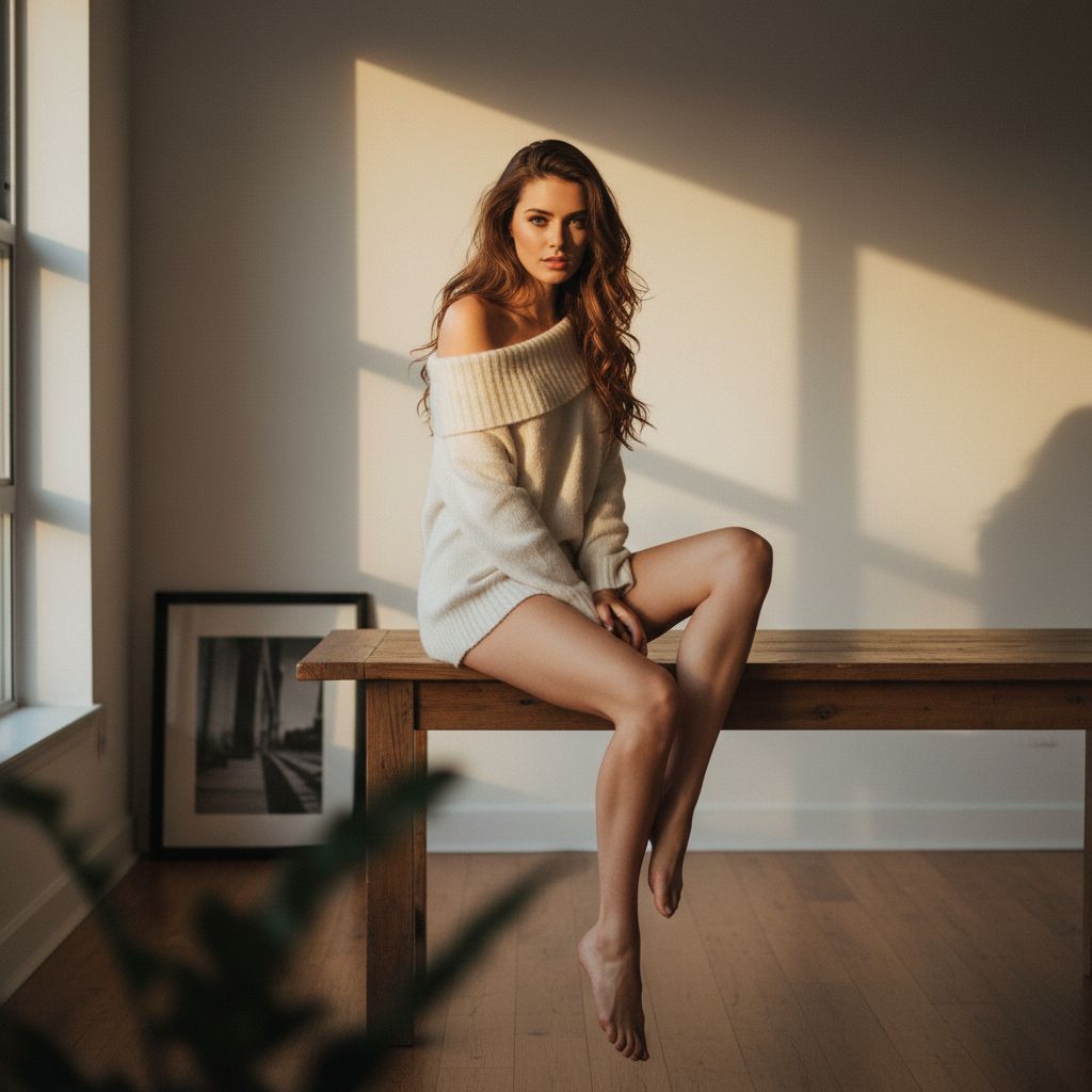 AI generated: Nano Banana prompt: A beautiful, captivating woman with long brown wav... (Nano Banana - Portraits)