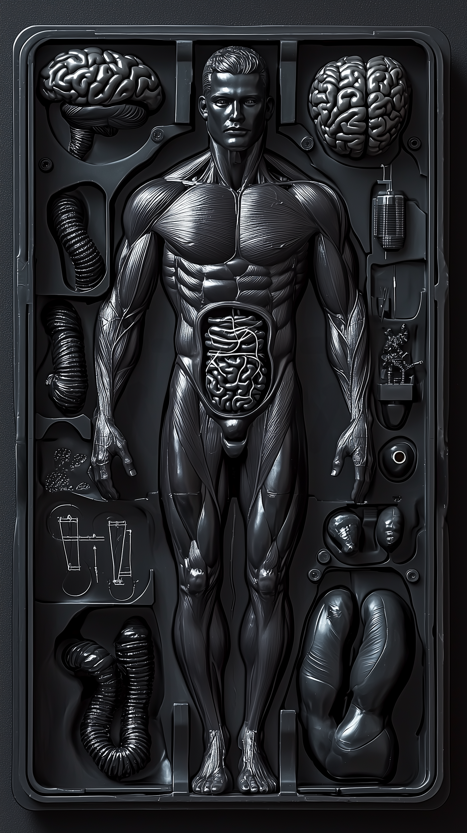 AI generated: Midjourney prompt: generate an image of a black color plastic modelin... (Midjourney - Concept Art)