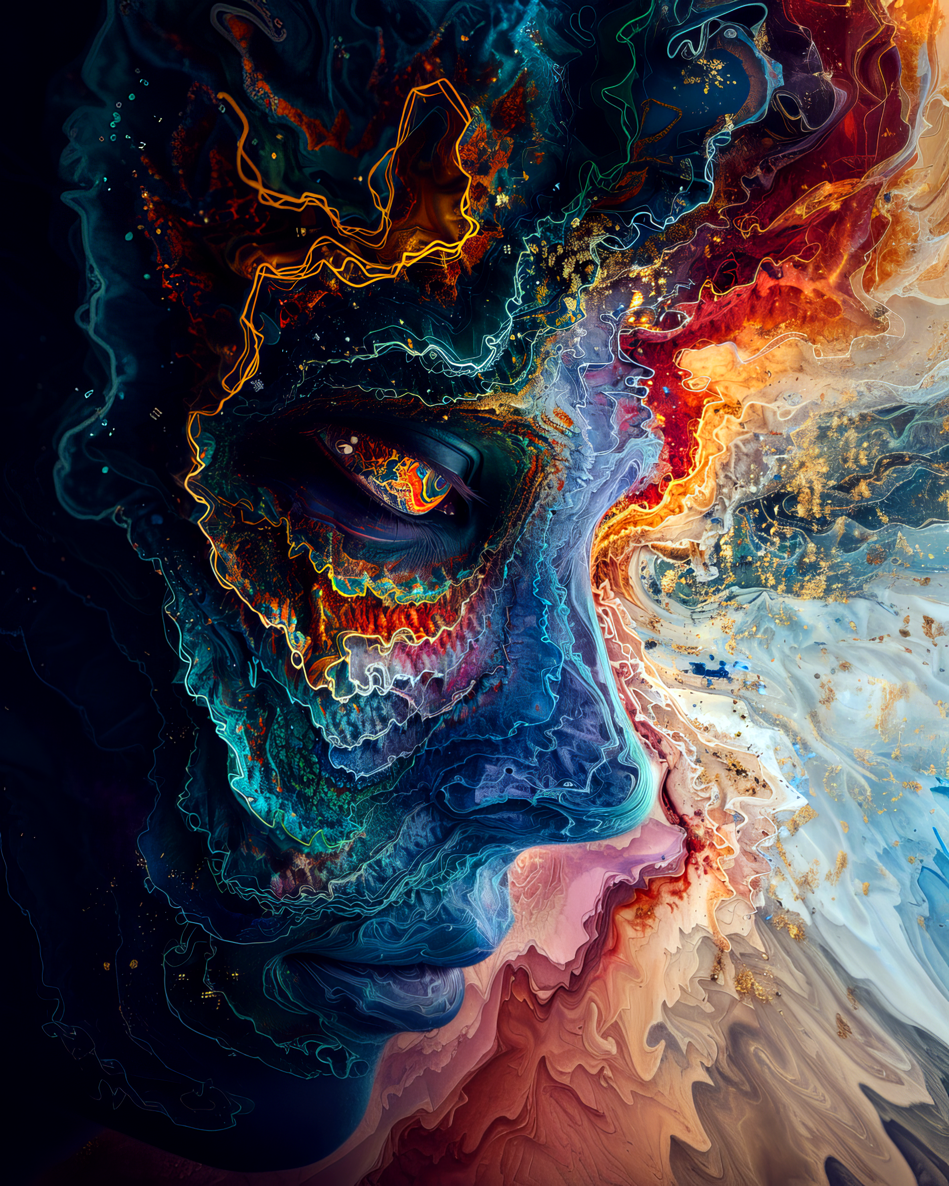 AI generated: Fluid figuratism (Midjourney - Portraits)