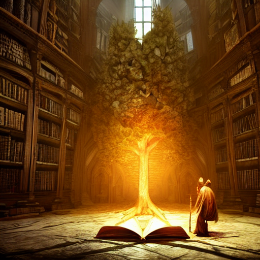 Stable Diffusion prompt: a beautiful giant tree growing i...
