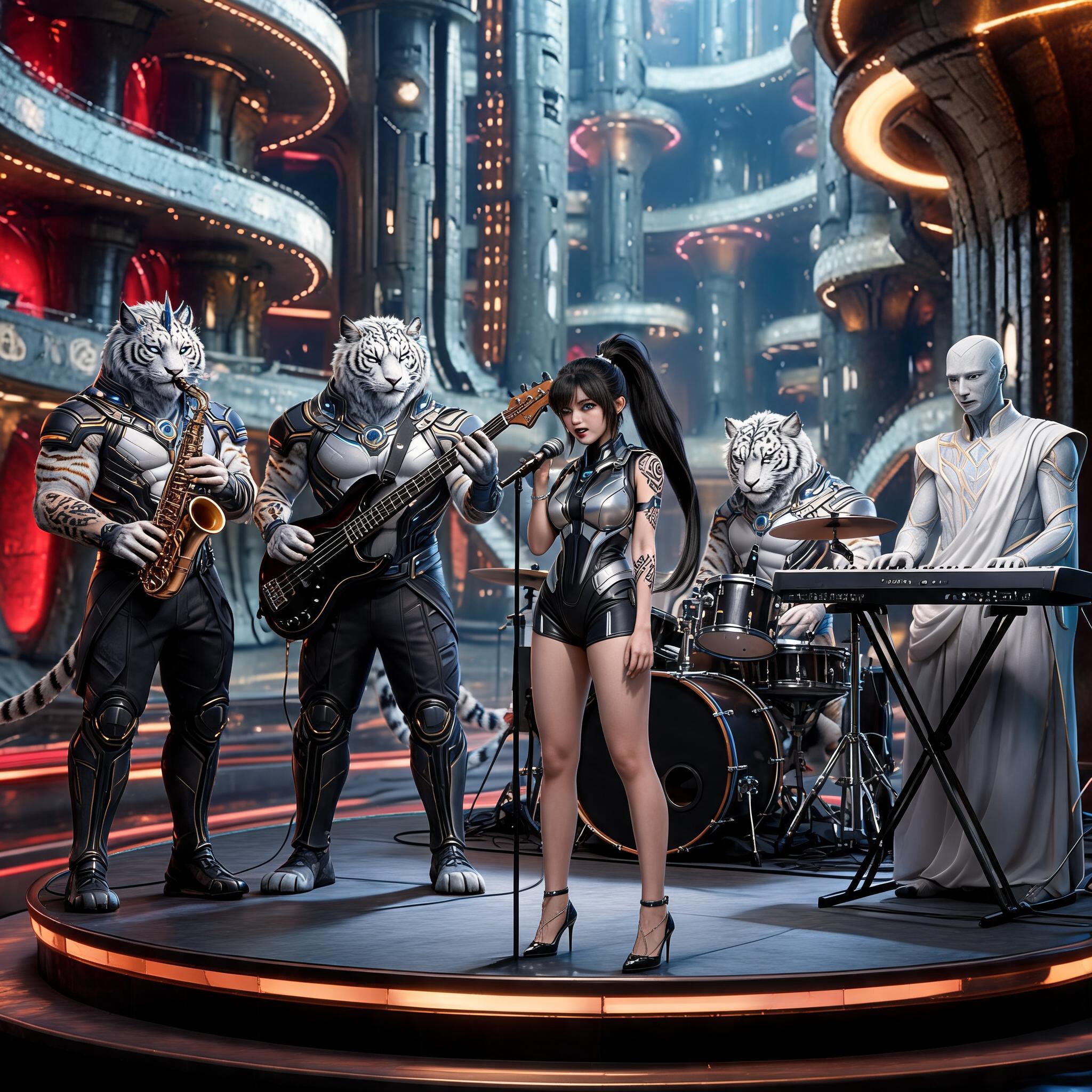 AI generated: Seedream 5 prompt: Within the Alien nightclub setting (reference imag... (Seedream 5 - Concept Art)