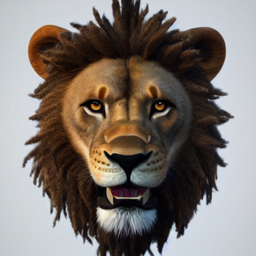 Stable Diffusion prompt: an anthropomorphic lion acting l...