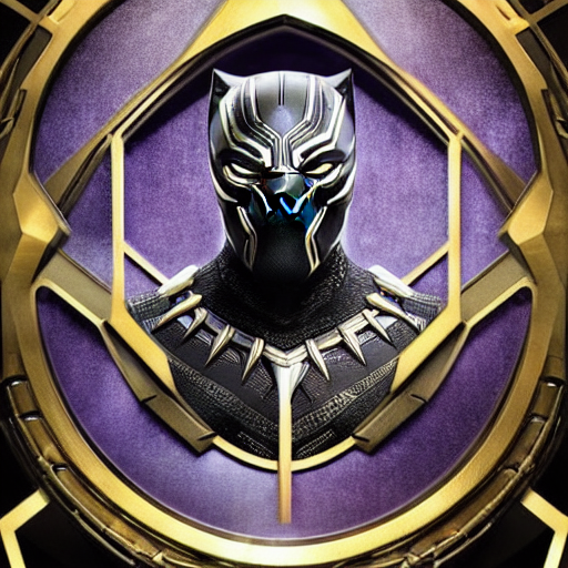 Stable Diffusion prompt: black panther in futuristic 2050...