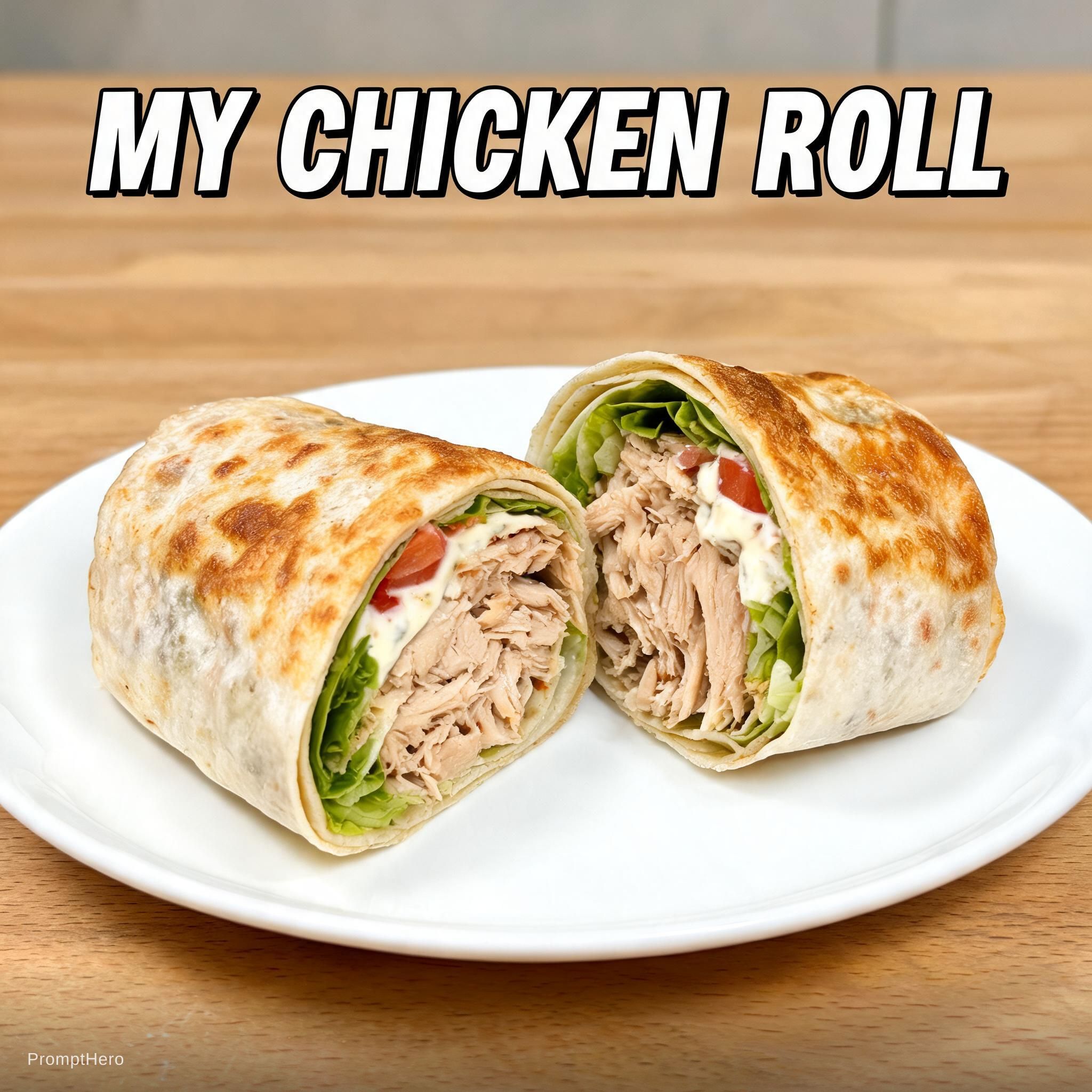 صورة مولدة بالذكاء الاصطناعي: Seedream 5 prompt: my chicken roll (نموذج Seedream 5 - فن مفاهيمي)