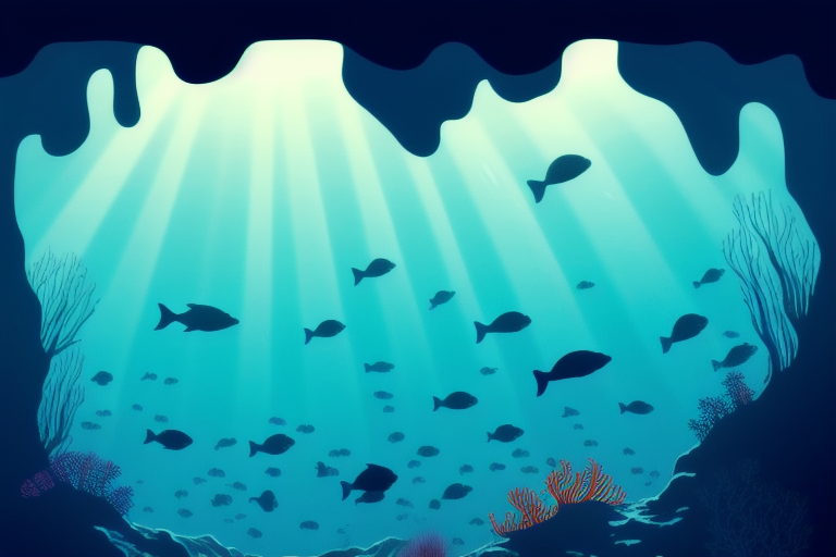 AI generated: RPG prompt: Marine Life Landscape, CARTOON STYLE, Ocean underw... (RPG - Landscapes)