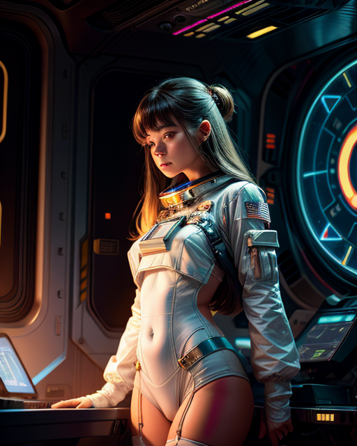 AI generated: Stable Diffusion prompt: far view wide angle shot of an uniform astronaut g... (Stable Diffusion - Character Design)