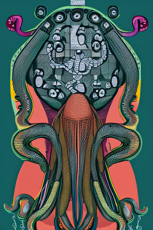 Stable Diffusion prompt: cool octopus as an astronaut in ...