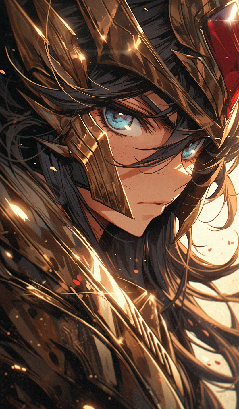 Midjourney prompt: saint seiya wallpaper by vdsm, in the style of dar... - Midjourney