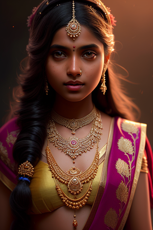 Stable Diffusion prompt: Indian girl, diffuse lighting, f...